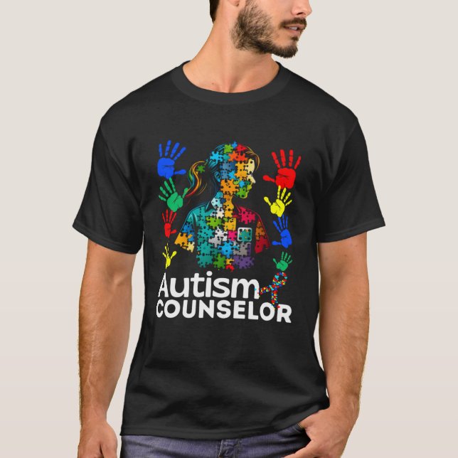 Camiseta Autism Counselor Navigating Autism Autism Counseli (Anverso)