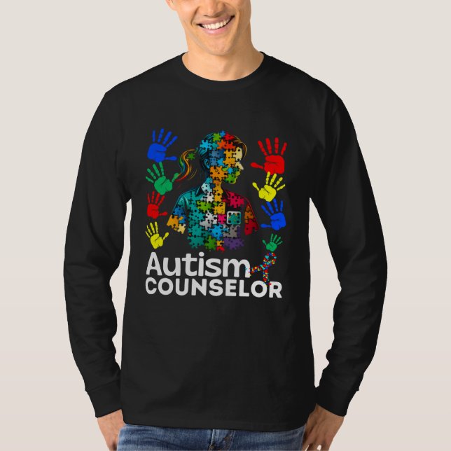 Camiseta Autism Counselor Navigating Autism Autism Counseli (Anverso)