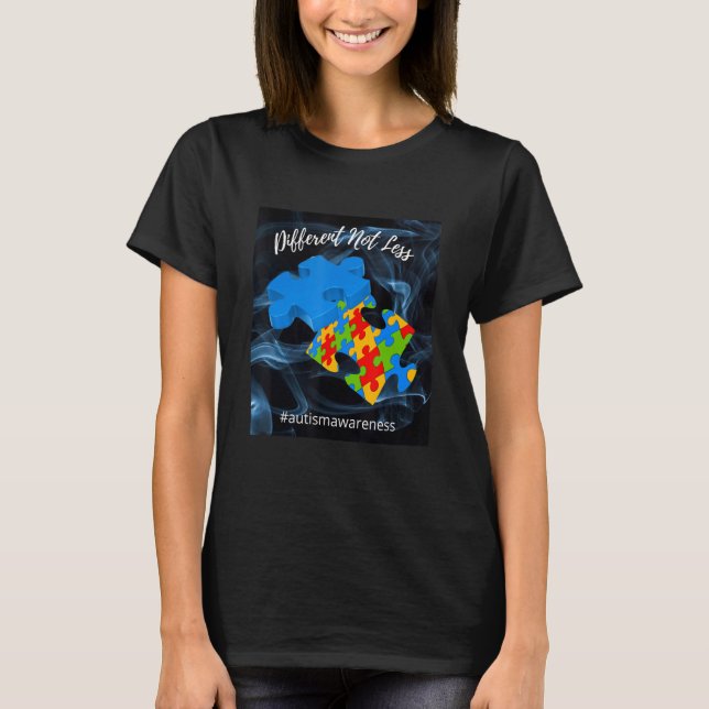 Camiseta Autism Different Not Less  Support Autism (Anverso)