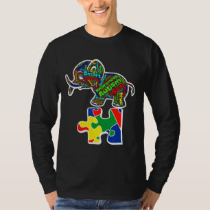 Camiseta Autism Elephant Autistic Awareness Day Mes Tee