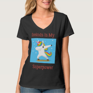 Camiseta Autism Freinds es mi superpoder Dabbing Unicorn Gi