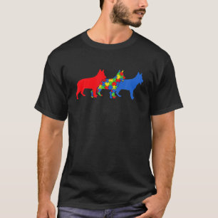 Camiseta Autism German Shepherd Dog Autism Awareness Puppy