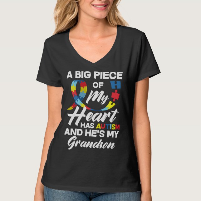 Camiseta Autism Grandpa Grandma Autistic Grandson Autism Aw (Anverso)