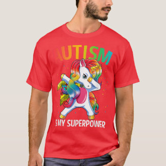 Camiseta Autism Is My Superpower Dabbing Unicorn 359
