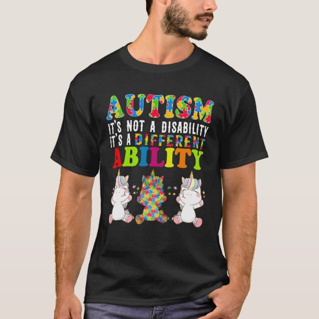 Camiseta Autism Is Not a Disability It s a Different Abilit (Anverso)