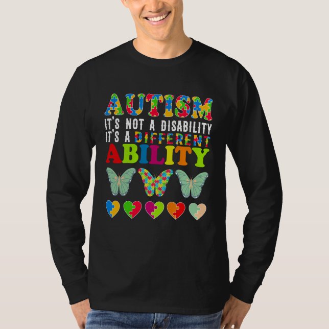 Camiseta Autism Is Not a Disability It s a Different Abilit (Anverso)