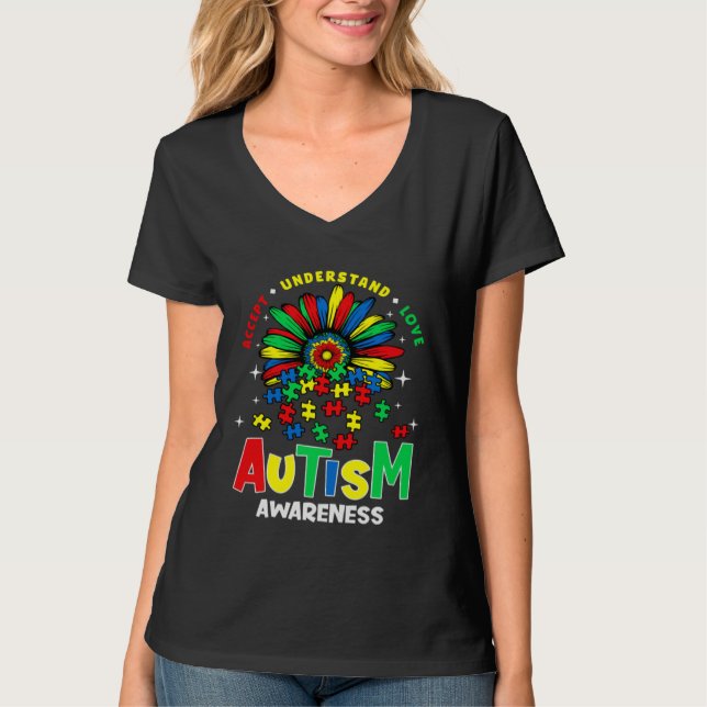 Camiseta Autism Love Accept Support Autism Awareness Autist (Anverso)