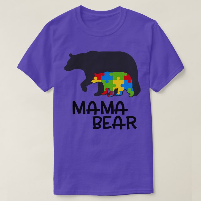 CAMISETA AUTISM MAMA BEAR (Diseño del anverso)