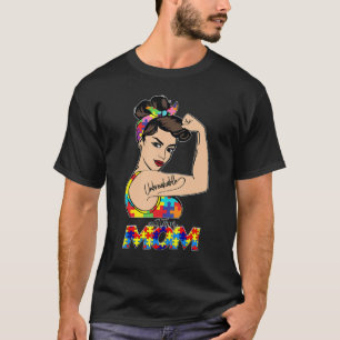 Camiseta Autism Mamá Inquebrantable para Mamá Mujer Concien