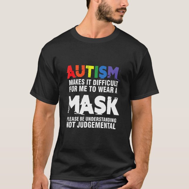Camiseta Autism Mask Tolerancia Autistic Awareness Ribbon P (Anverso)