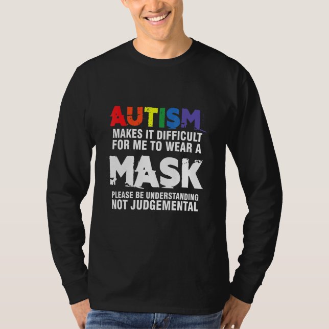 Camiseta Autism Mask Tolerancia Autistic Awareness Ribbon P (Anverso)