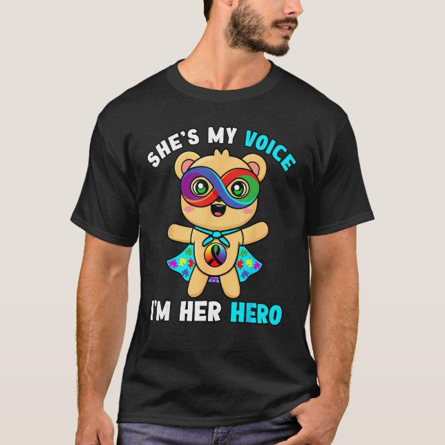 Camiseta Autism Matching Costume For Mom & Daughter Hero Fo (Anverso)