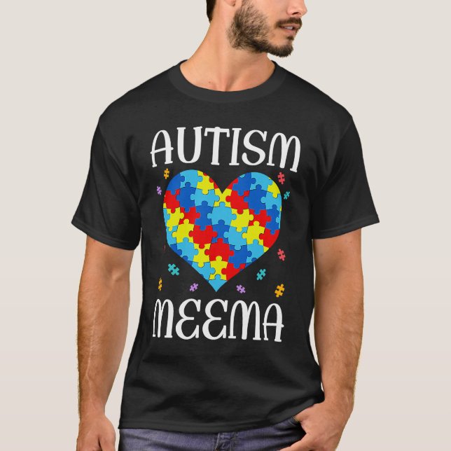 Camiseta Autism Meema Matching Family Heart Autism Awarenes (Anverso)