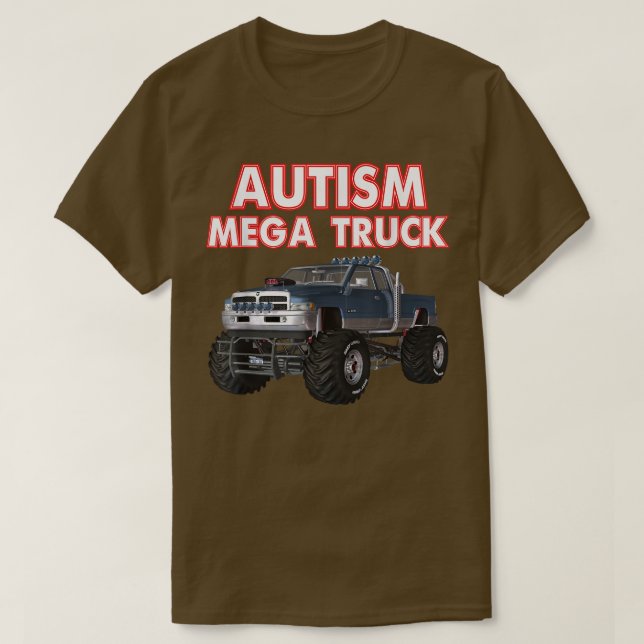 Camiseta Autism Mega Truck (Diseño del anverso)