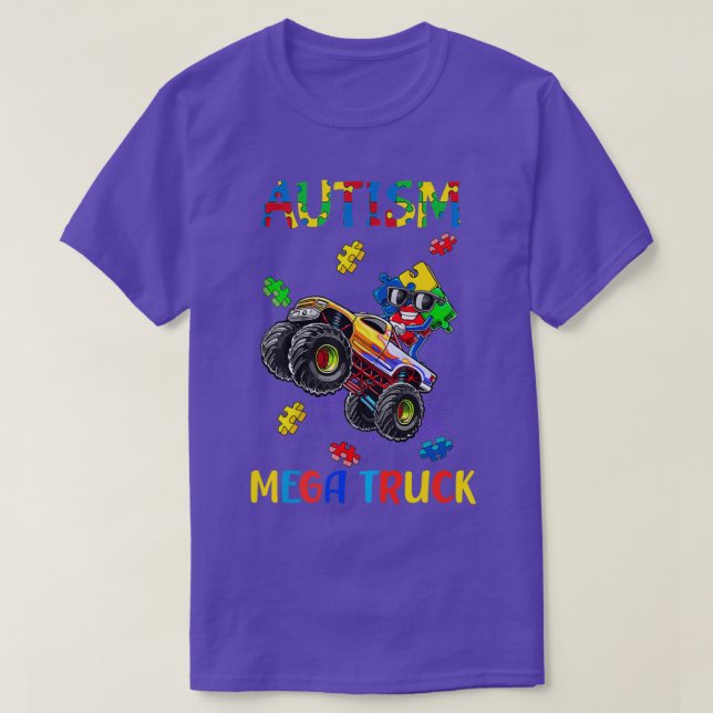 Camiseta Autism Mega Truck 10 (Diseño del anverso)