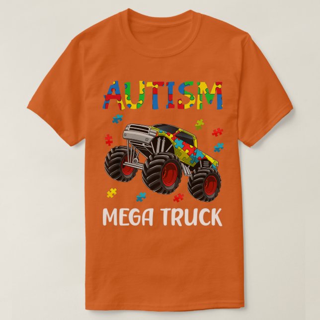 Camiseta Autism Mega Truck 3 (Diseño del anverso)