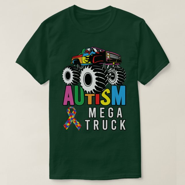 Camiseta Autism Mega Truck - Mega Truck75 (Diseño del anverso)