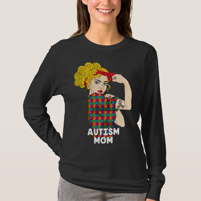 Camiseta Autism Mom Autism Awareness Kindness Support Autis (Anverso)