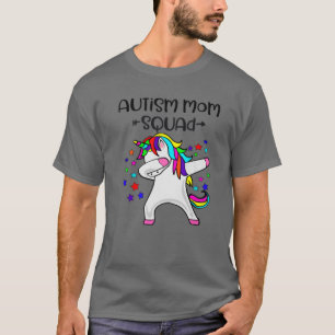 Camiseta Autism Mom Squad Autism Awareness Unicorn