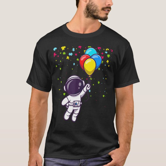 Camiseta Autism Mom Teacher Youth Kids Astronaut Autism Awa (Anverso)