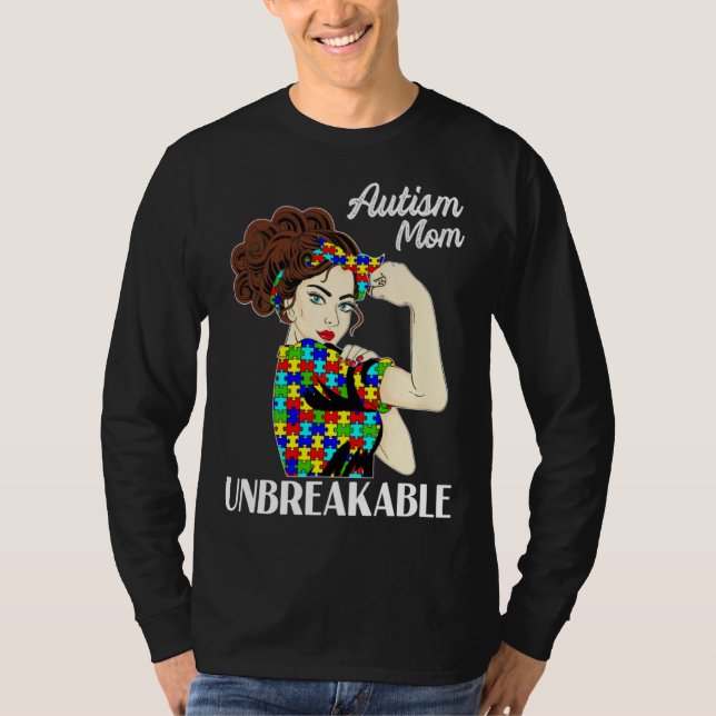 Camiseta Autism Mom Unbreakable Puzzle Piece Autism Awarene (Anverso)