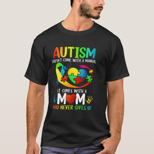 Camiseta Autism Mom  Women Autism Awareness  Mom Autism (Anverso)
