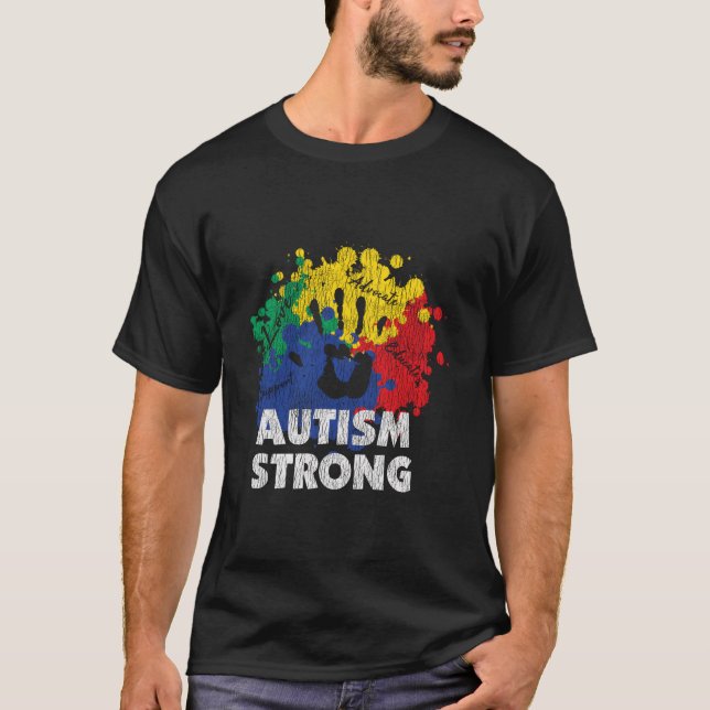 Camiseta Autism Proud Strong Autistic Awareness (Anverso)