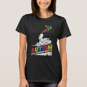Camiseta Autism Puzzle Train Toy Gift Apoyo Autism Awaren