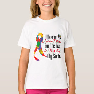 Camiseta Autism Ribbon Hero in My Life My Sister