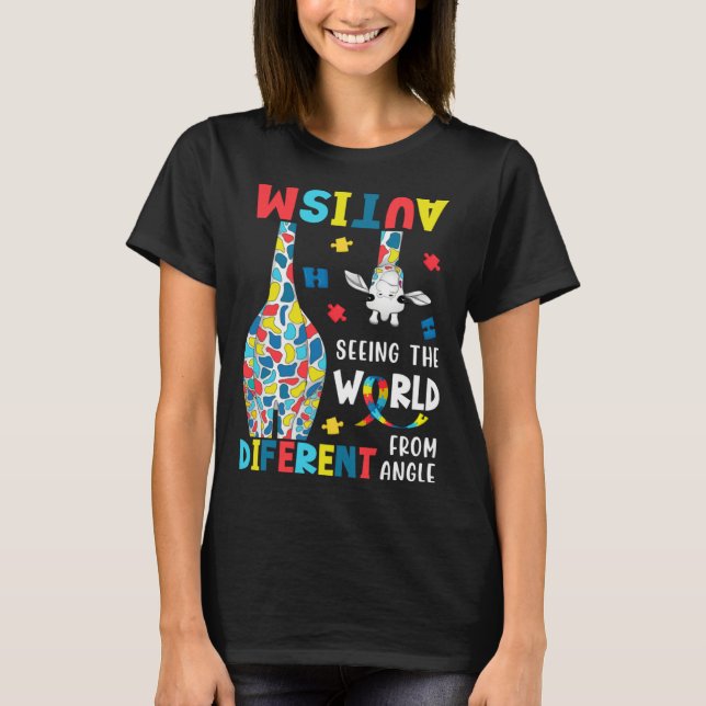 Camiseta Autism Seeing The World From A Different Angle Aut (Anverso)