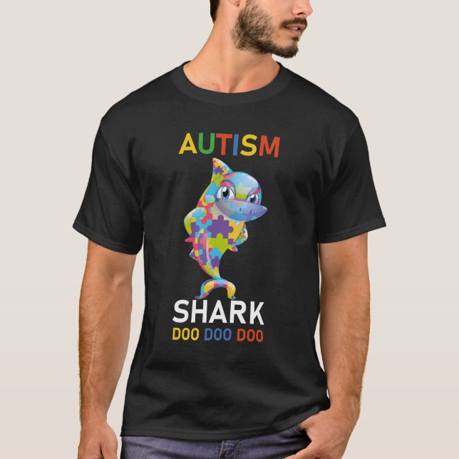 Camiseta Autism Shark doo doo doo do (Anverso)