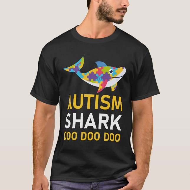 Camiseta Autism Shark doo doo doo do (Anverso)