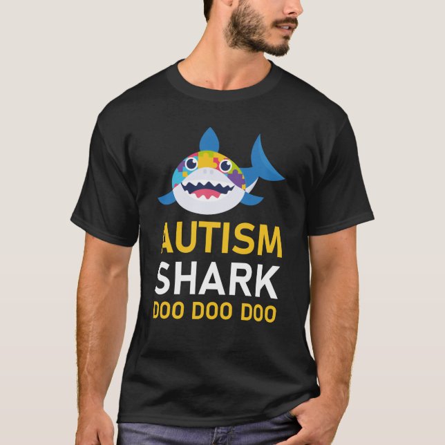 Camiseta Autism Shark doo doo doo do (Anverso)