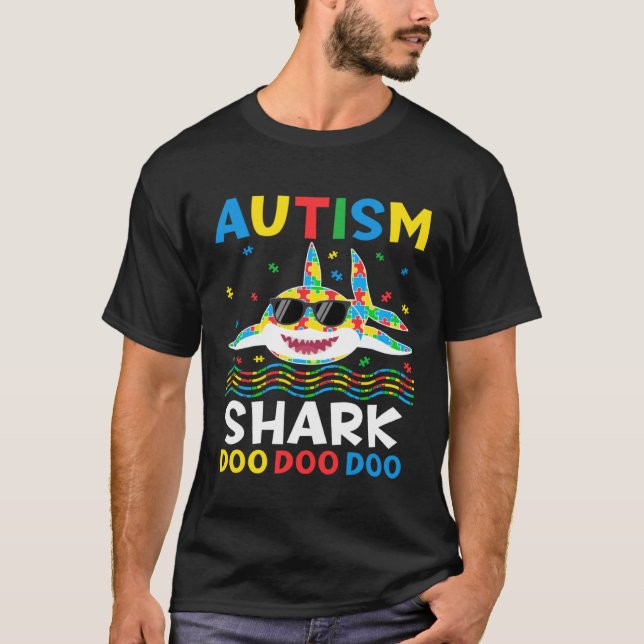 Camiseta Autism Shark Puzzle Awareness Day Cute For Boys Gi (Anverso)