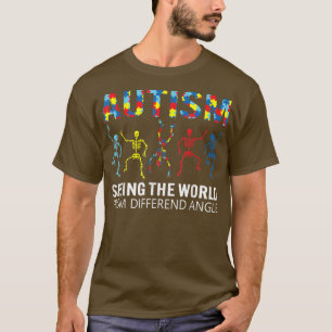 Camiseta Autism Skeleton Viendo El Mundo Desde Otro
