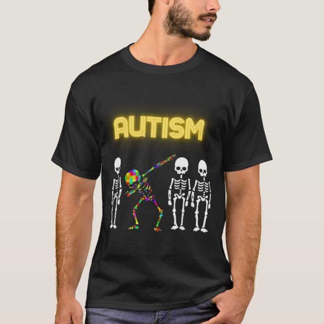 Camiseta Autism Skelett Meme (Anverso)