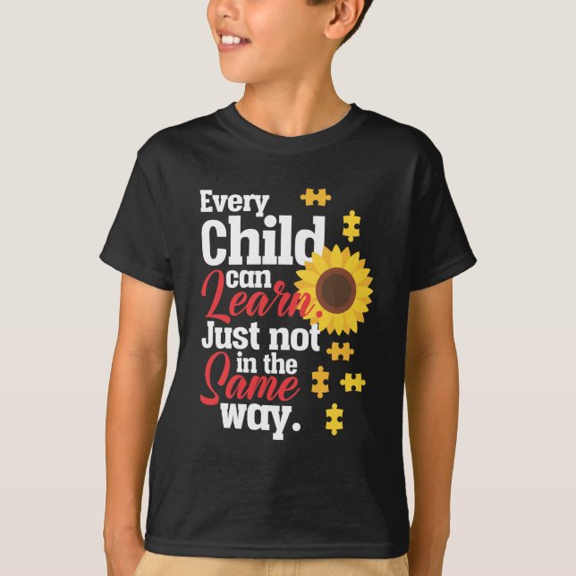 Camiseta Autism Sunflower Profesor de Educación Especial (Anverso)