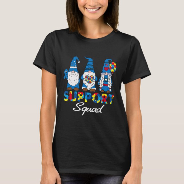 Camiseta Autism Support Squad Gnomes Awareness Mating Men (Anverso)