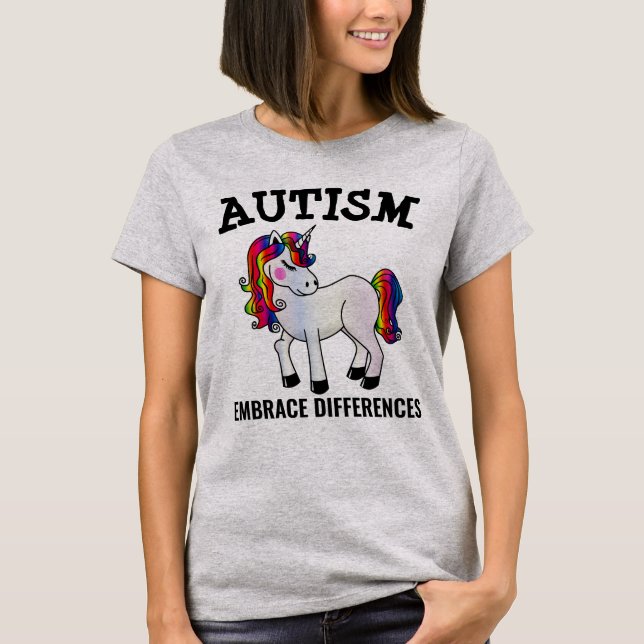 CAMISETA AUTISM UNICORN T-SHIRTS (Anverso)