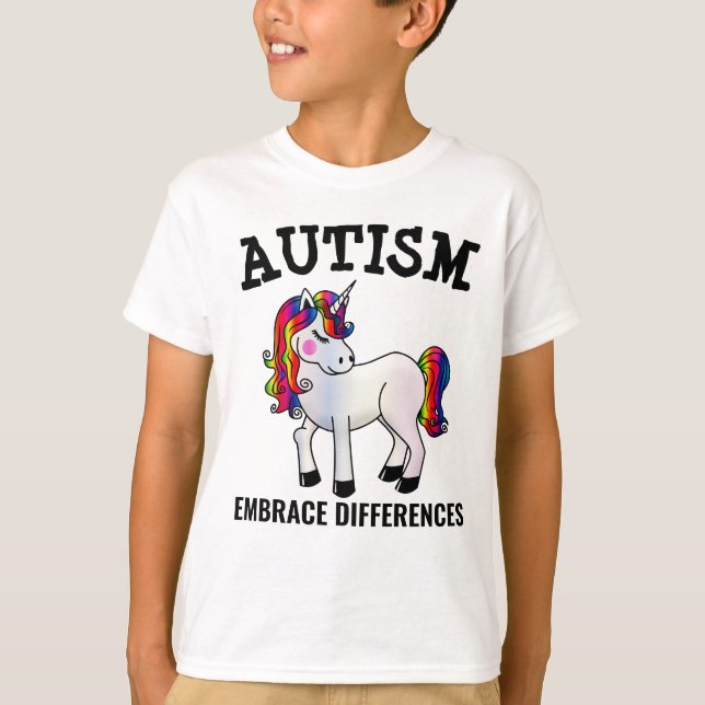 CAMISETA AUTISM UNICORN T-SHIRTS (Anverso)