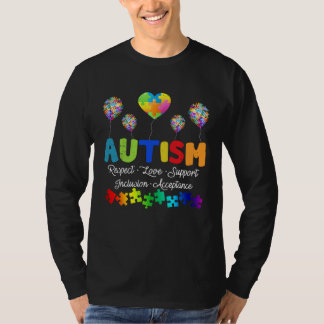 Camiseta Autism  Women Men Respect Love Support Autism Awar
