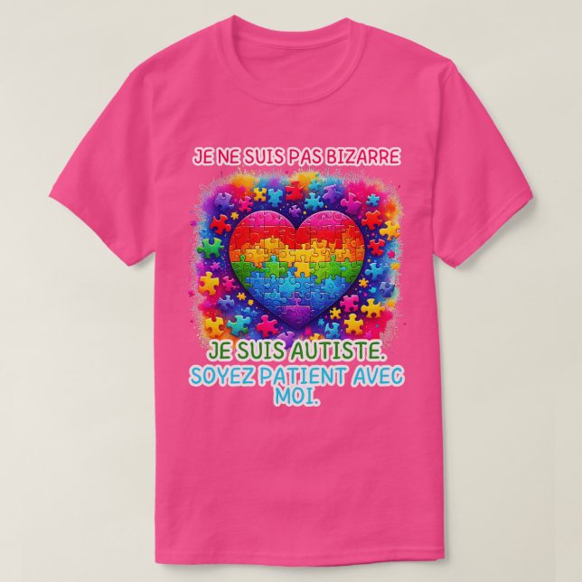 Camiseta Autisme Enfant Je ne suis pas bizarre Autiste Humo (Diseño del anverso)