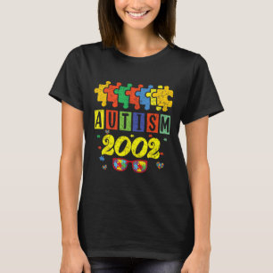 Camiseta Autismo 2002 22º cumpleaños Awarene del autismo de