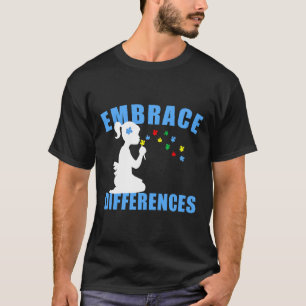 Camiseta Autismo-Abraza las Diferencias  Conciencia del Aut