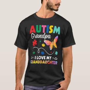 Camiseta Autismo Abuelo Amo A Mi Nieta Mariposa