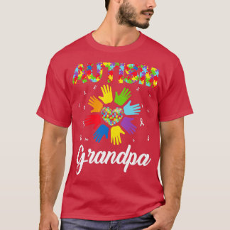Camiseta Autismo Abuelo Funny Amo Corazón Autismo Concienci
