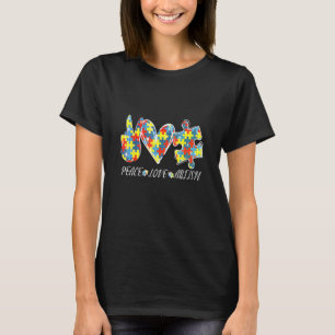 Camiseta Autismo alucinante Conciencia Paz Rompecabezas de 