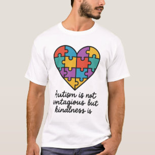 Camiseta Autismo Amabilidad Corazón Rompecabezas Diseño de 