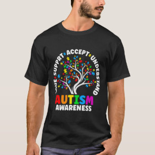 Camiseta Autismo Amor Acepta Apoyar El Autismo Autista Awar