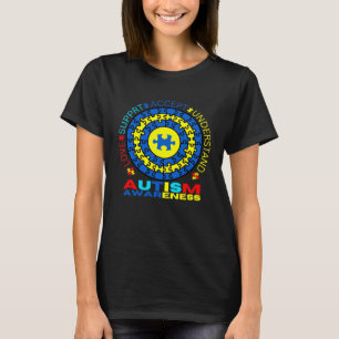 Camiseta Autismo Amor Acepta Apoyar El Autismo Autista Awar